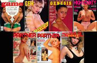 Game / Gem / Genesis / High Society / Partner / Sensual Women (7 vintage adult  magazines, Joanne Latham covers) de Various - 1978-89