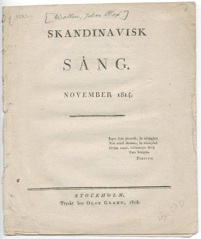 Skandinavisk sång. November 1814.
