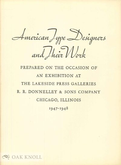 AMERICAN TYPE DESIGNERS AND THEIR WORK