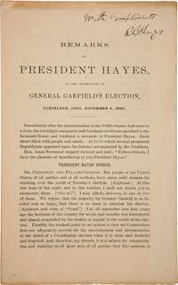 REMARKS OF PRESIDENT HAYES, AT THE CELEBRATION OF GENERAL GARFIELD'S ELECTION, CLEVELAND, OHIO, NOVEMBER 4, 1880