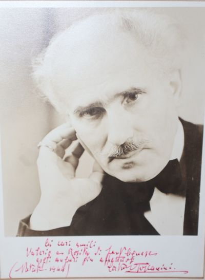 Inscribed Photograph of Arturo Toscanini, Christmas 1944
