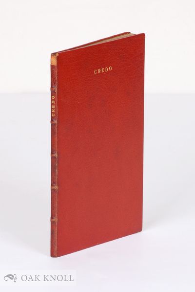 Hammersmith, United Kingdom: Doves Press, The, 1908. full leather, five raised bands, by the Doves B...