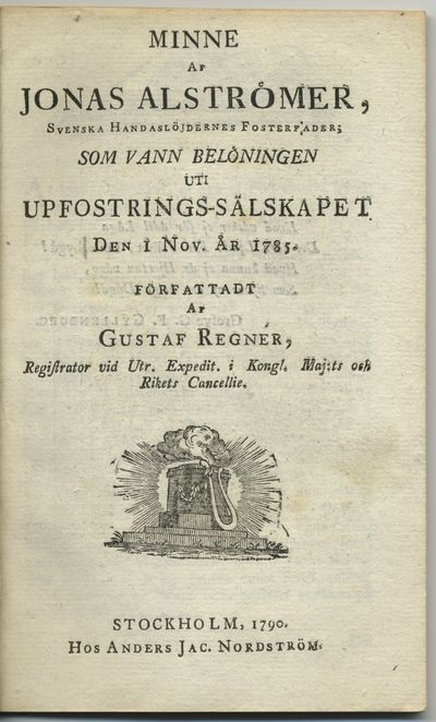 Minne af Jonas Alströmer, svenska handaslöjdernas…