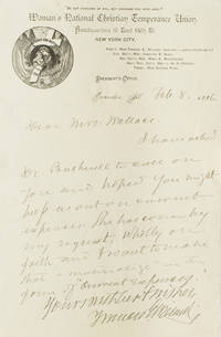 Autograph Letter, Signed, from Frances Willard, Politely soliciting funds from Mrs. Wallace