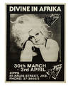 DIVINE | DIVINE IN AFRIKA (ca. 1983) South African poster