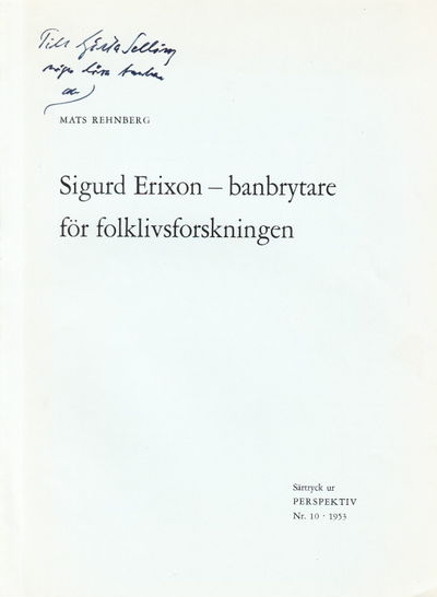 Sigurd Erixon – banbrytare för…