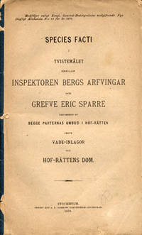 Species facti i tvistemålet emellan inspektoren…