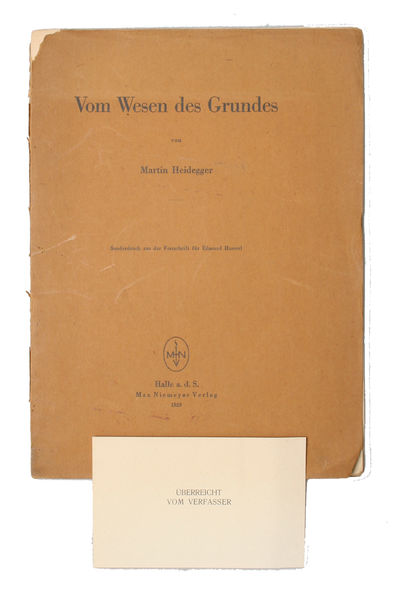 Vom Wesen des Grundes. Sonderdruck aus der…