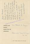 Isaac Bashevis Singer Signs A Christmas Card To His Literary Editor