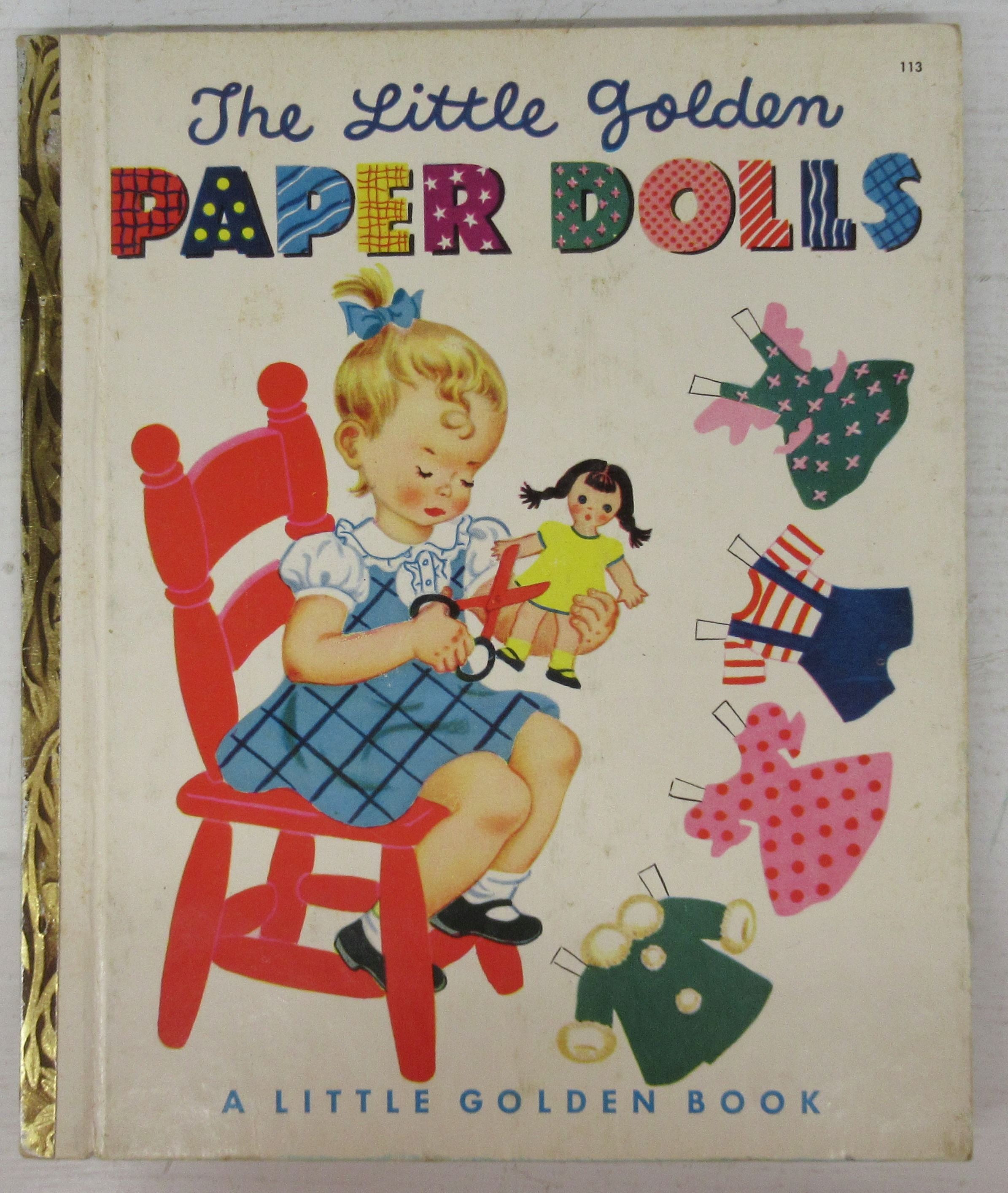 The Little Golden Paper Dolls by Wilma Hilda; KANE Hardcover 1951 from Attic Books (SKU