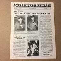 SCREAM/PRESS/RELEASE VOLUME 1, NO. 4 September, 1985 de J. K. Potter; Stephen King; Clive Barker; Michael McDowell - 1985