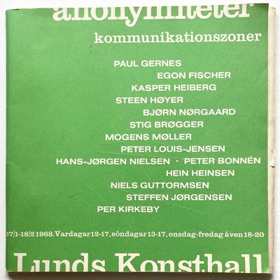 Anonymiteter. Kommunikationszoner.