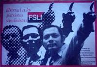 FSLN POSTER: LIBERTAD PARA LOS PATRIOTAS SANDINISTAS