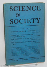 cover of Science & Society, Volume 8, No. 4, Fall 1944
