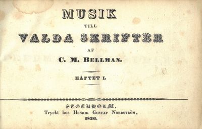 Musik till valda Skrifter. af (...). Häftet I -…