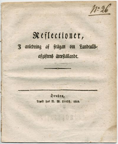 Reflectioner, i anledning af frågan om…