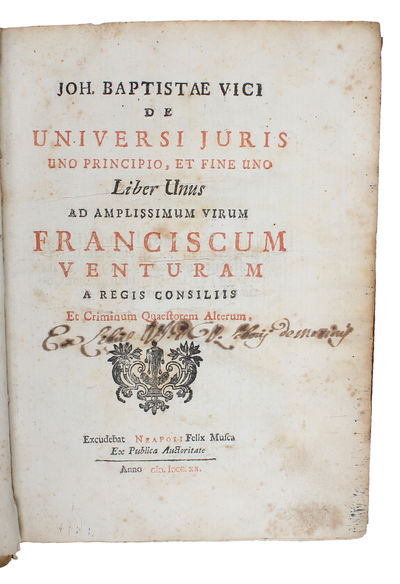 De Universi Juris uno principio, et fine uno…