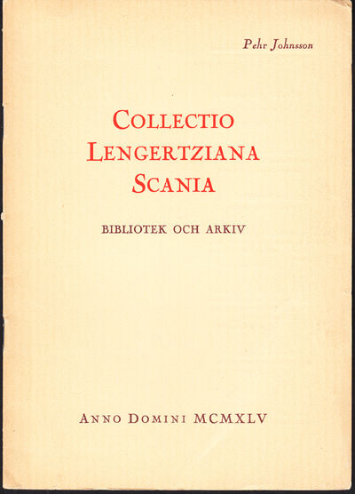 Collectio Lengertziana Scania. Bibliotek och…