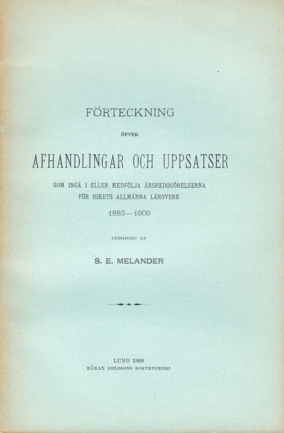 Förteckning öfver afhandlingar och uppsatser som…