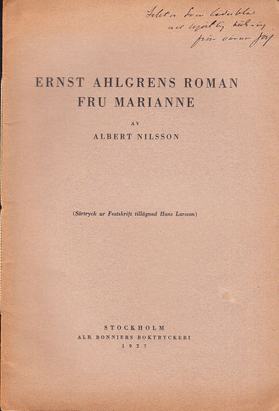 Ernst Ahlgrens roman fru Marianne.