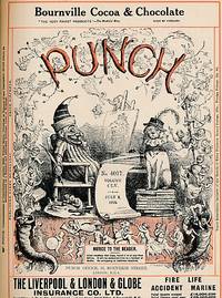 cover of Punch, Or the London Charivari. July - December 1918. Volume 155. Leather bound edition with covers