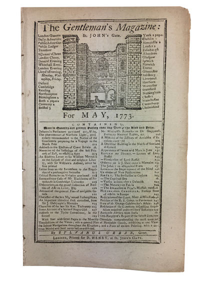 The Gentleman's Magazine (May 1773)