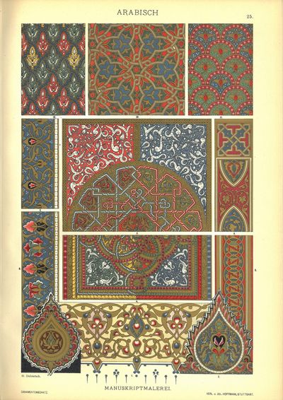 Der Ornamenten Schtaz. Eine Sammlung historischer Ornamente aller Kunstepochen. Herausgegeben von (...). Vierte neubearbeitete und vermehrte Auflage. Mit 100 Tafeln und über 1000 Textillustrationen. (photo 2)
