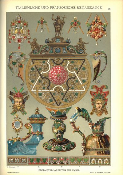 Der Ornamenten Schtaz. Eine Sammlung historischer Ornamente aller Kunstepochen. Herausgegeben von (...). Vierte neubearbeitete und vermehrte Auflage. Mit 100 Tafeln und über 1000 Textillustrationen. (photo 3)