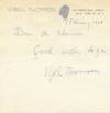 Autograph note signed in full