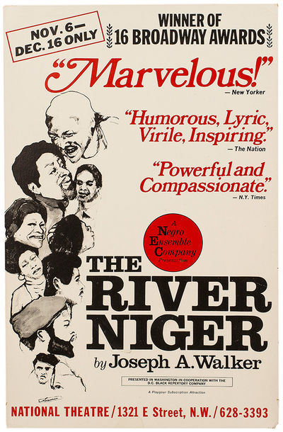 RIVER NIGER, THE (1973) Theatre window card poster