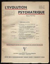 L'Evolution Psychiatrique: Annee 1949, Fascicule 1, Janvier - Mars