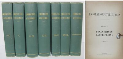 Emigrationsutredningen. I-XX + betänkande. Bilaga…
