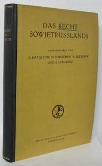 Das Recht Sowjetrusslands.