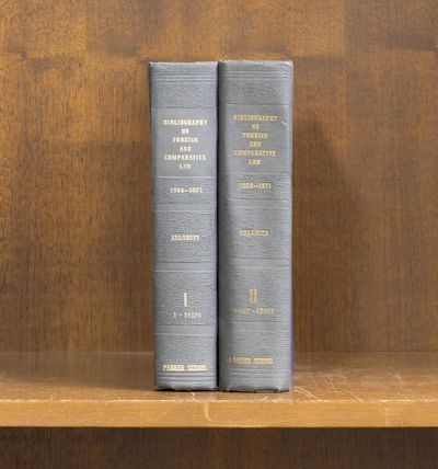 A Bibliography on Foreign and Comparative Law. 1966-1971 2 vols