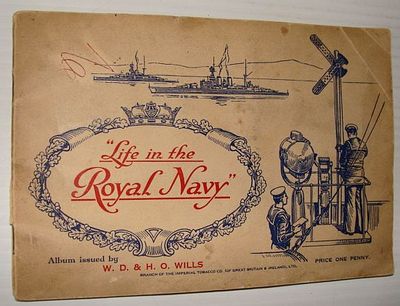 wills cigarette picture card album Life in the Royal Navy: Wills Cigarette Card Album Complete with All Fifty  (50) Colour Cards by No Author | Paperback | 1927 | W.D. & H.O. Wills  (Branch of the Imperial Tobacco Co.)