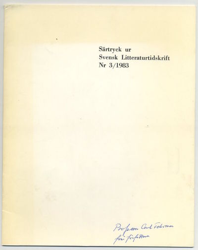 Almquist en sista gång... Särtryck ur Svensk…