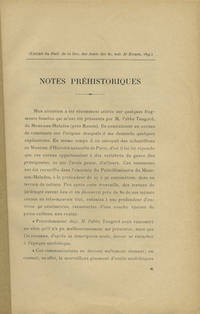 : , 1895. Offprint. Paper wrappers. A very good copy in plain paper wrappers.. 4 pp. 8vo. Extrait du...