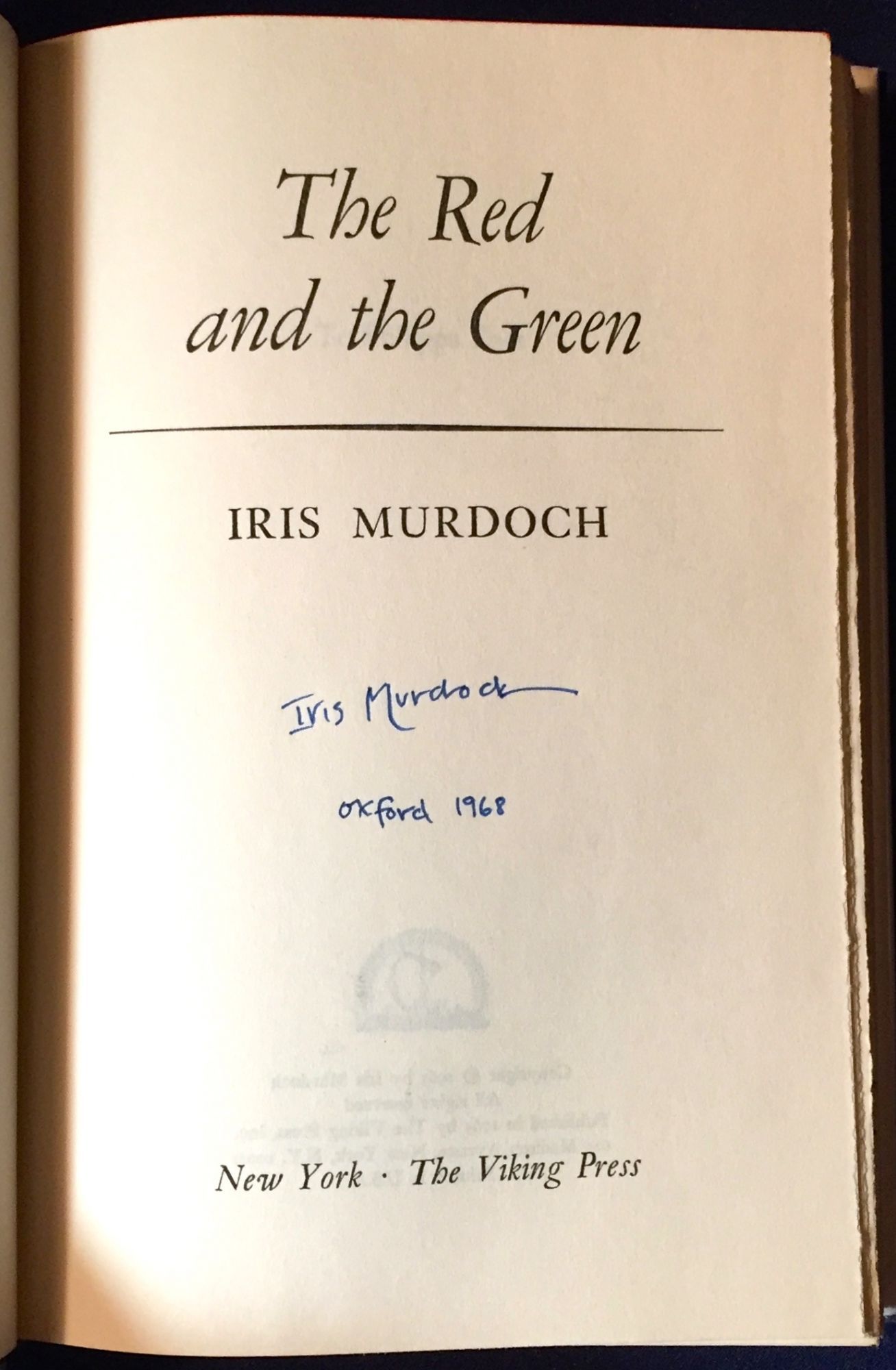 THE RED AND THE GREEN by Murdoch, Iris | Boards | 1965 | The