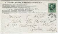1876-1886 - Four postally used envelopes promoting Women's Suffrage including one sent by Elizabeth Cady Stanton, addressed in her hand
