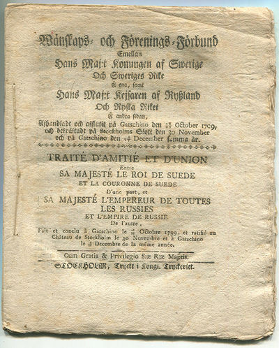 Wänskaps- och förenings-förbund emellan hans…