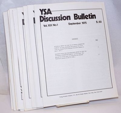 New York: Young Socialist Alliance, 1975. Ten issues, all in wraps, 8.5x11 inches, length ranging fr...