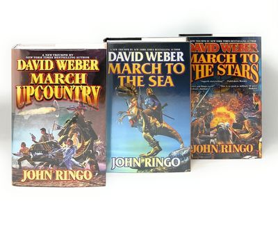 (3 VOL FIRST EDITION SET) Empire of Man Series: March Upcountry, March to the Sea, [and] March to the Stars