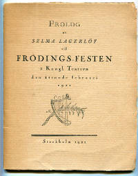 Prolog av Selma Lagerlöf vid Frödings-festen vid…