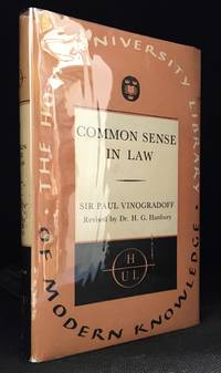 Common Sense in Law (Series: Home University Library of Modern Knowledge 83.)