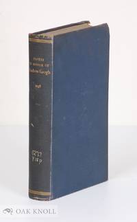 PAPERS IN HONOR OF ANDREW KEOGH, LIBRARIAN OF YALE UNIVERSITY BY THE STAFF OF THE LIBRARY, 30 JUNE 1938