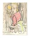 SPRINCHORN, CARL. "To Emphasize Space." Original Drawing with Text. Signed