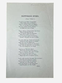 Suffrage Hymn: to the tune "Oriel" - writer Antonia Raeburn's copy