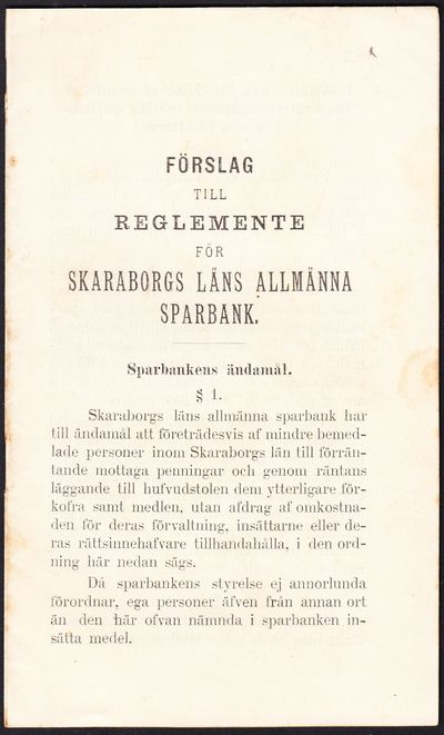 Förslag till reglemente för Skaraborgs läns…