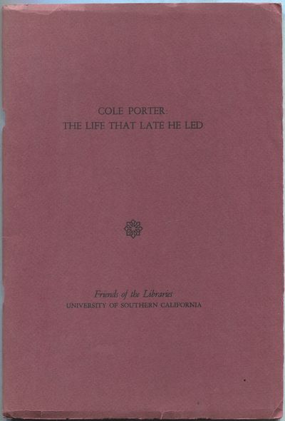 University of Southern California, 1967. Softcover. Near Fine. First edition. Octavo. 43pp. Stapled ...