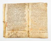 THE LEAVES FROM A LECTIONARY IN LATIN, WITH TEXTS FROM JOHN AND EXODUS on one leaf and LUKE, LEVITICUS AND DANIEL on the other